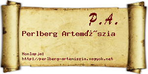 Perlberg Artemíszia névjegykártya